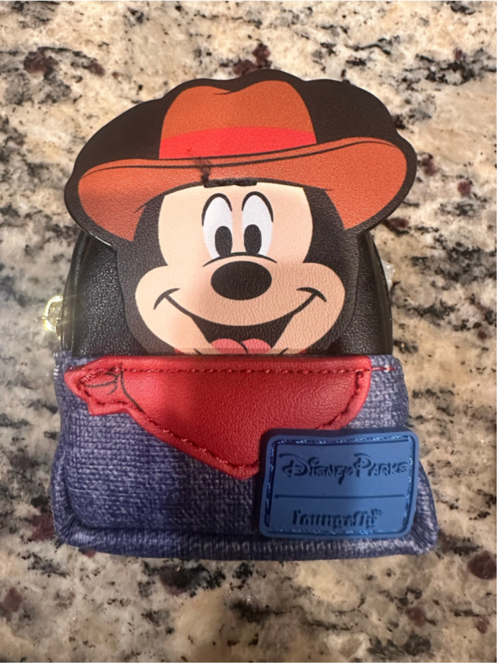 2026 Disney Parks Loungefly Mini Backpack Mickey Cowboy Bag Charm Keychain New